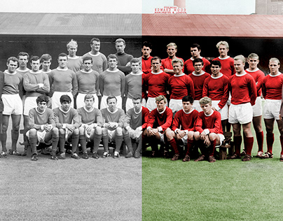 Photo Colorization - Manchester United 1962/63