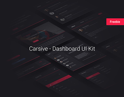 Carsive Dashboard UI Kit - Freebie