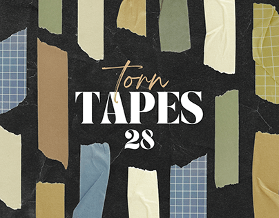 28 Colorful Torn Tapes