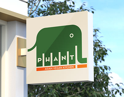 Phant Asian Vegan Restaurant Branding | Logo