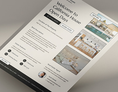 Real Estate Open House Flyer Design Canva Template