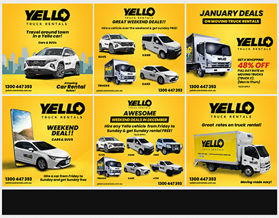 Yello truck rental ads (posts & videos)