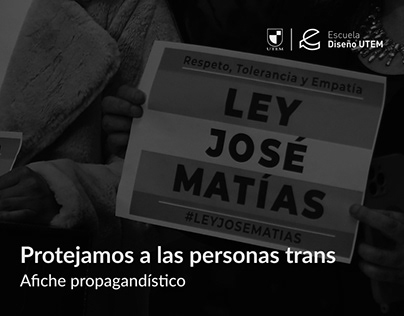 Afiche "Protejamos a las personas trans" #LeyJoséMatías