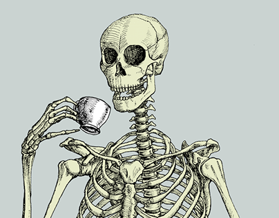GIF - Coffee Skeleton