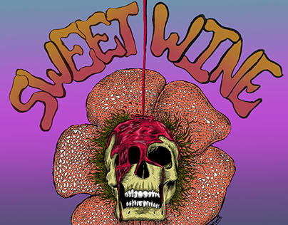 Skull Ink sketch "Sweet Wine"