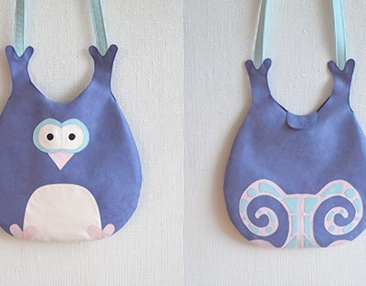 Purple Penguin or Owl Bag
