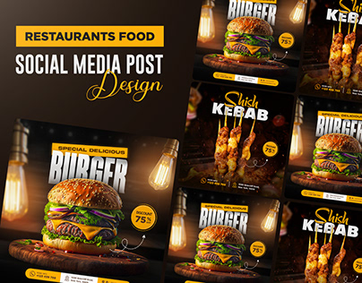 Restaurants Food social media post design