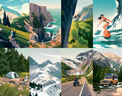 Outdoor Sports Illustration Collection