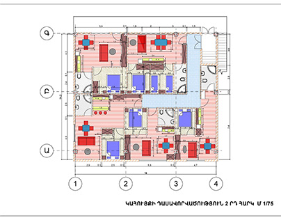 Scheme of division of rooms in public buildings