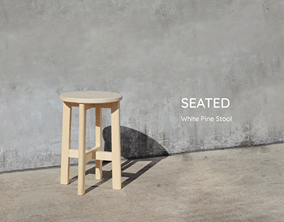 seated: white pine stool