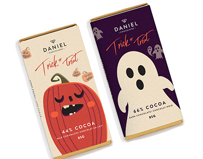 Project thumbnail - Spooky Pumpkin & Ghost Chocolate Bars Packaging