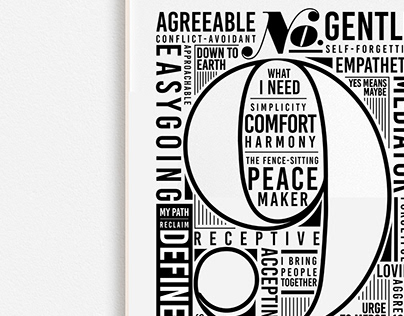 Enneagram Typography Posters