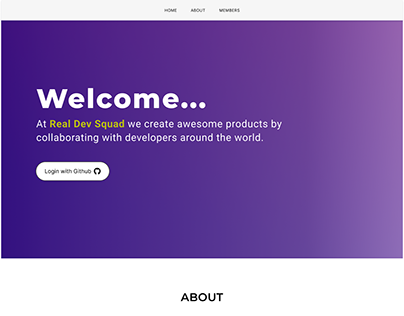 RDS Landing Page