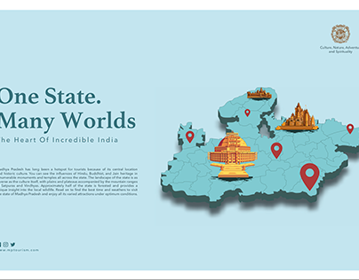 Press ad layout 'Madhya Pradesh Tourism'