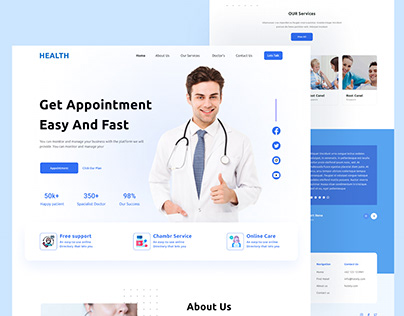 Medical Service Website Landing Page