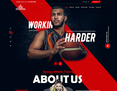 Athletes Sports Basket Ball Website Design