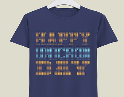 Happy unicron day rhinestone design