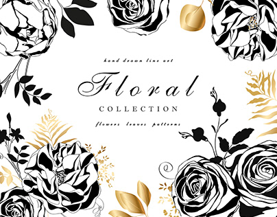 Project thumbnail - Black&Gold Floral Collection