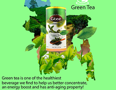 Green tea ad design