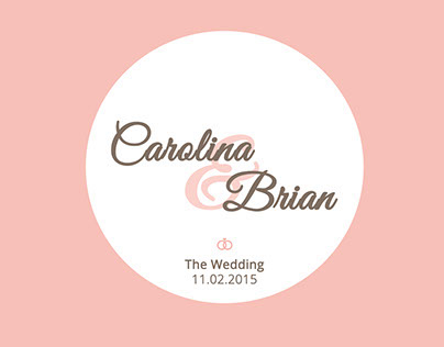 Carolina & Brian | Wedding Branding - Pink & White