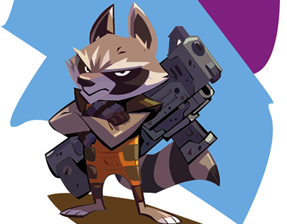 Rocket Raccoon Vector