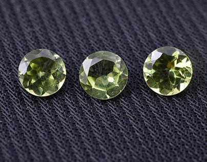 Natural Peridot 6mm Faceted Round Cut Loose Gemstone