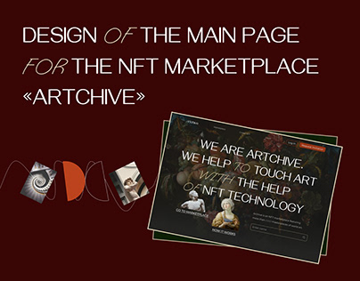 WEBSITE FOR NFT MARKETPLACE | ART | MAIN PAGE