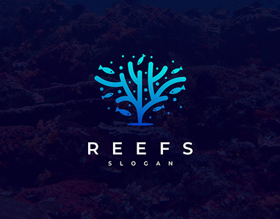 Reef Coral Fish Logo