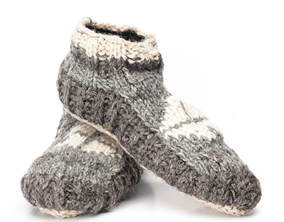 Fuzzy Socks Hand Knitted House Slipper | Uniqshoppers