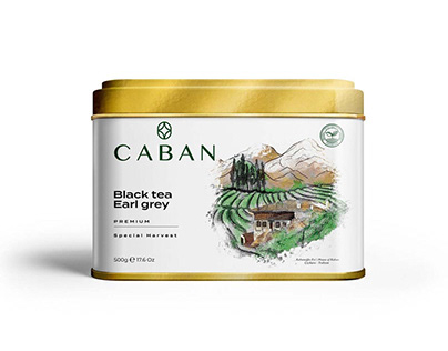 Caban Premium Tea Packaging Design