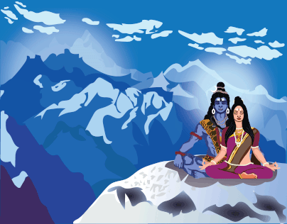 Shiv Parvati illustration
