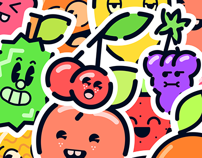 Funky Fruit Stickers