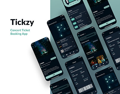 Tickzy - A concert ticket booking app | UX/UI