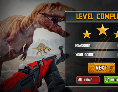 Dino Hunting Game UI I Big4 tech