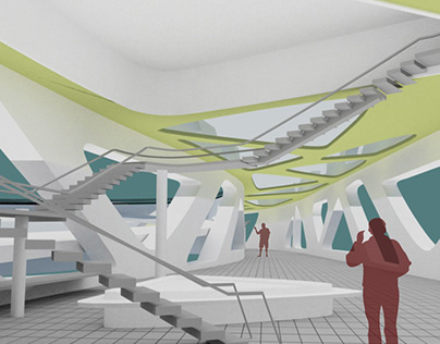 Interior design of exibition hall, concept design