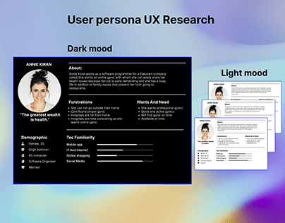 User persona online Gynic