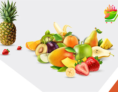 Organic Fruit Companey Logo & Banner Design