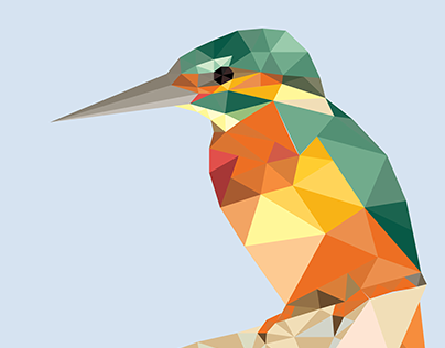 Low Poly Kingfisher