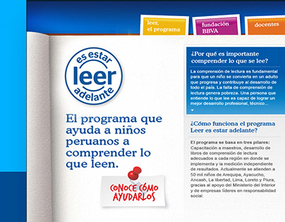 Website Leer, Fundación BBVA