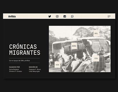 Project thumbnail - Landing Page - Cronicas Migrantes - Tipografía