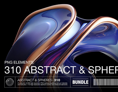 310 Abstract & Sphere PNG Elements