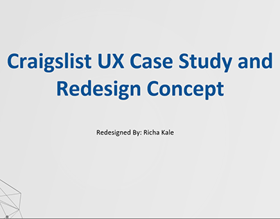 Craigslist - UX Case Study & Redesign Concept