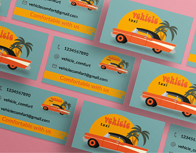 Business card for taxi service