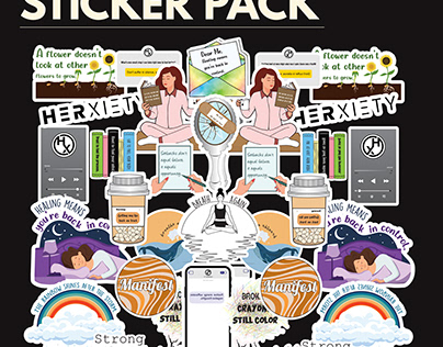 Custom colorful sticker pack