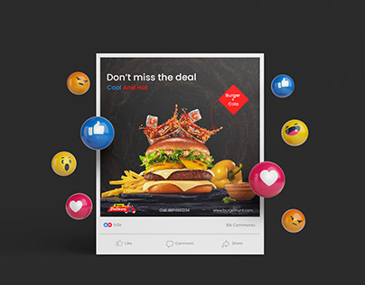 Burger Advertisement - Social Media Poster