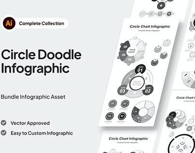Circle Doodle Infographic Asset Illustrator