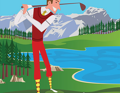 Ilustração 01 | Série: Golf Crans Montana - Suíça