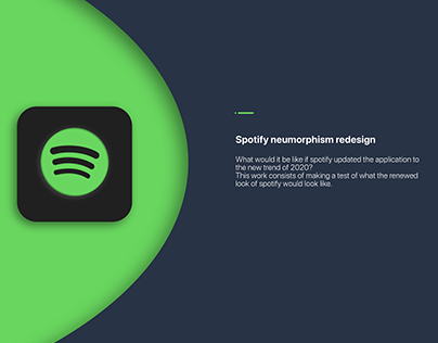 Spotify neumorphism redesign