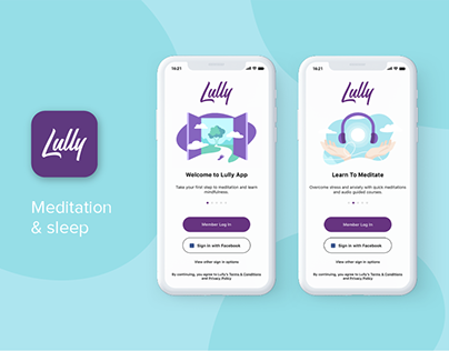 Illustrations for meditation app Lully