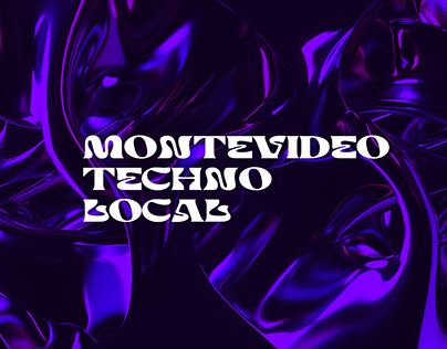 Poster and banners for a techno-party in Montevideo